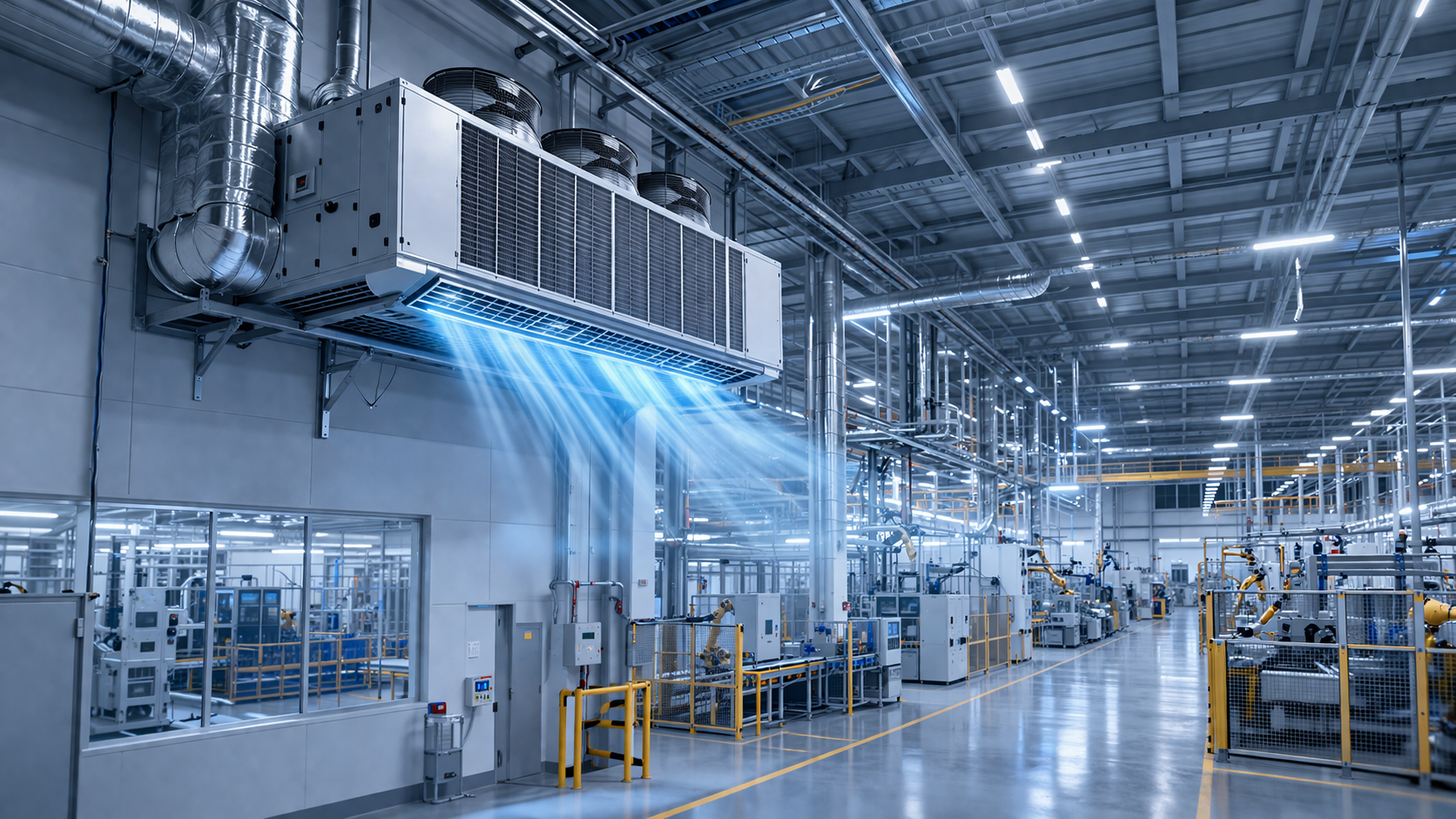Nowoczesna instalacja klimatyzacji przemysłowej